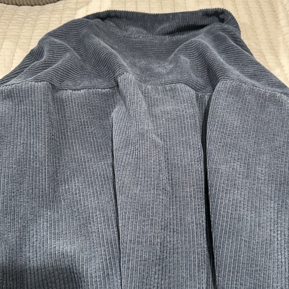 She + Sky Corduroy Navy Blue Button Down Flannel w/ Drop Sleeve - Picture 6 of 6